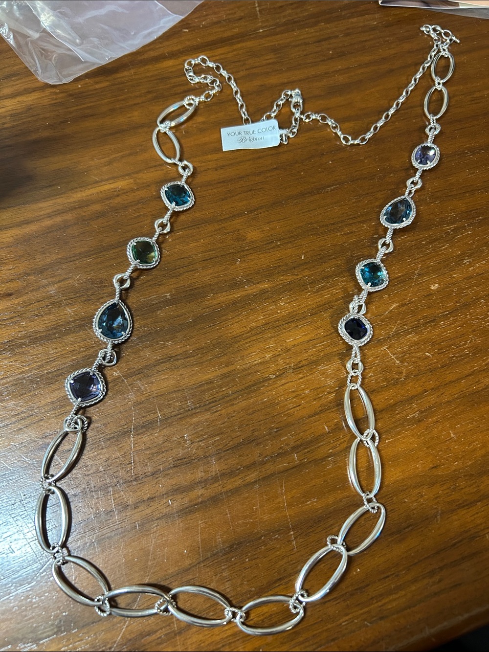 Brighton Silver Multi-Color Long Pendant Necklace. 0125 - Picture 5 of 15